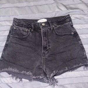 Abercrombie and Fitch High-Rise Black Denim Women’s Shorts